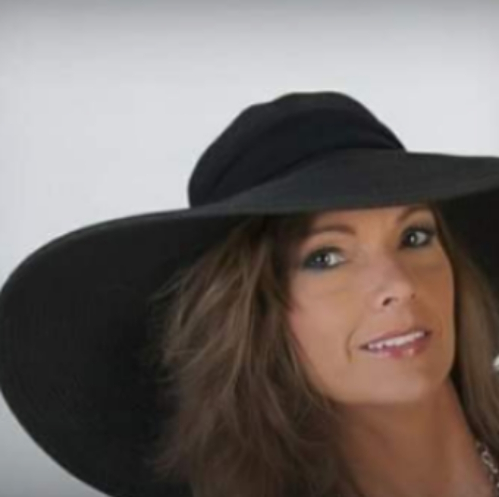 Navy blue extra wide brim floppy ladies hat..also shown in black